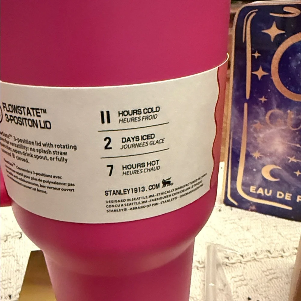 Stanley Pink Insulated Quencher Tumbler with Handle 40. oz - Picture 5 of 11